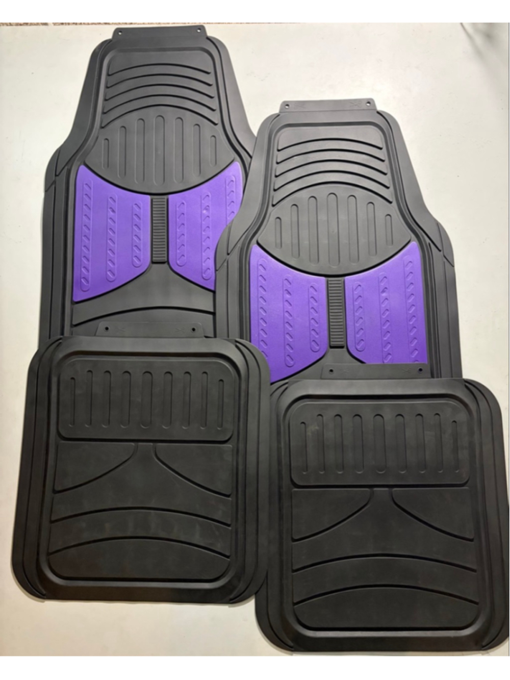 Unbranded Door Mats One Size Black Purple Car Floor Mats Set